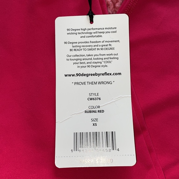 NWT 90 degree by reflex capri leggings - Picture 3 of 6